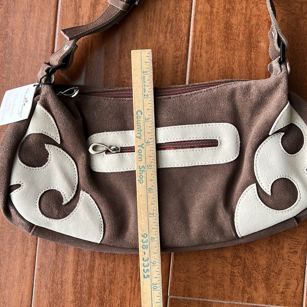 Brown and Cream Shoulder Bag - Picture 5 of 12